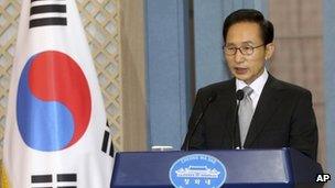 South Korean leader Lee Myung-bak (file image)