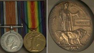 Medals awarded to the Day brothers