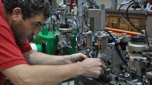 A worker at a Mondragon plant, Spain