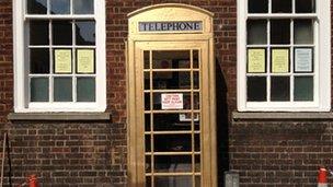 Golden phone box