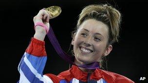 Jade Jones with Olympic gold