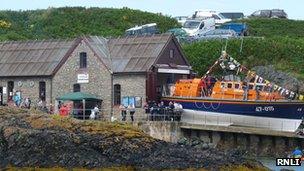 A previous open day at the RNLI Porthdinllaen boathouse