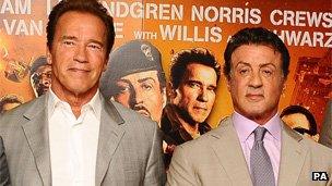 Arnold Schwarzenegger and Sylvester Stallone