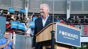 Vice President Joe Biden in Danville, Virginia 14 August 2012