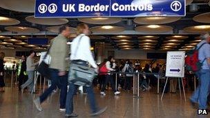 Passport control at Heathrow's Terminal 5