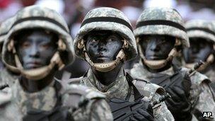 Peruvian Army parade during Independence Day