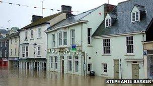 Flooding in Modbury, 7 July 2012