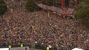 The crowds at the event