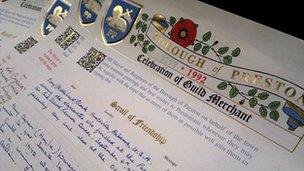 Preston Guild Scroll