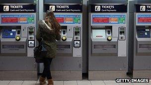 Rail passengers at Clapham station