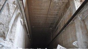 A tunnel in Rafah, southern Gaza