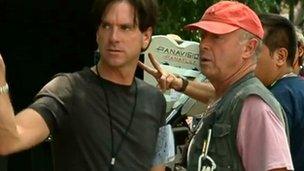 Paul Cameron and Tony Scott on the set of Man on Fire