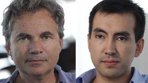 Martin Varsavsky (L) and Carlos Moncayo