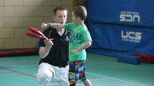 Child at sports taster day