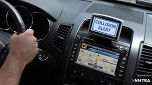 Collision alert graphic