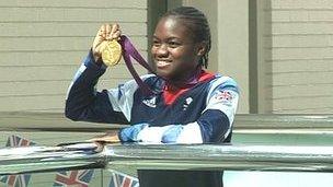 Nicola Adams and her gold medal