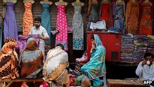 Roadside shop in Lahore, Pakistan