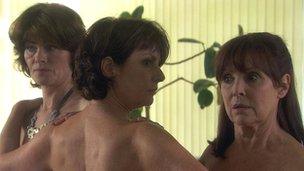 A scene from Doctors, in which cast members got naked for a good cause