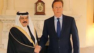 King Hamad with David Cameron