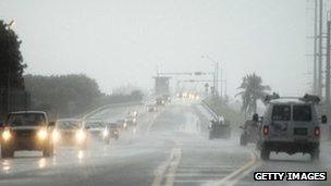 Cars move in Key West, Florida. Photo: 25 August 2012