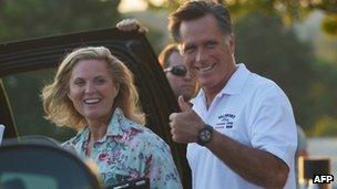 Mitt Romney (right) and his wife Ann. Photo: 26 August 2012