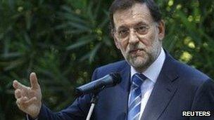 Mariano Rajoy has said he would consider asking for help from the ECB