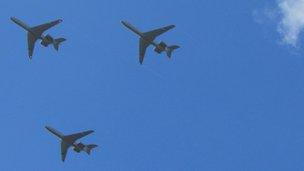 Three VC10s on anniversary flight