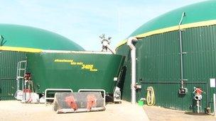 Biofuel tanks on German farm