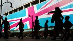 Shoppers in Oxford Street