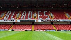 Bramall Lane stand at Sheffield United which is due to be renamed to the Jessica Ennis stand