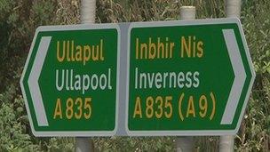 Bilingual road signs