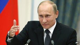 Russian president Vladimir Putin