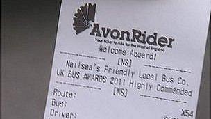 Avon Rider bus ticket