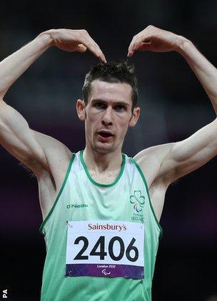 Michael McKillop was a runaway winner of the T32 title over 800 metres