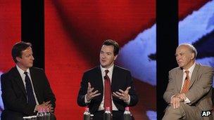 David Cameron, George Osborne and Vince Cable