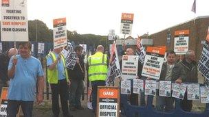 Remploy staff on picket line