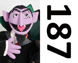 Count von Count and the number 187