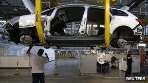 Production line at Vauxhall