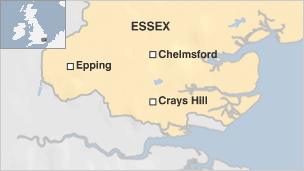 Map of Crays Hill