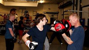 Amateur boxers training at St Paul's Boxing Academy