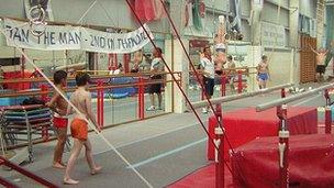 Paul Hall training at Hunts Gymnastics Club