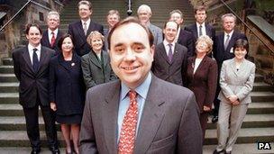 Alex Salmond and his team in 1999