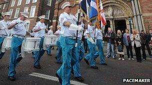 Band outside St Patricks Catholic church