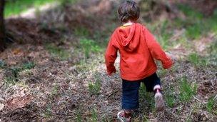 A child in a wood