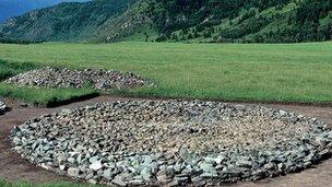 Ancient burial mound in Kazakhstan