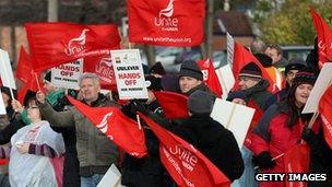 Union protesters from Unilever