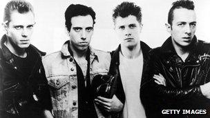 The Clash: Left to right: Paul Simonon, Mick Jones, Pete Howard and Joe Strummer