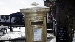 Golden post box