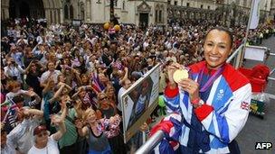 Jessica Ennis at the Team GB Parade