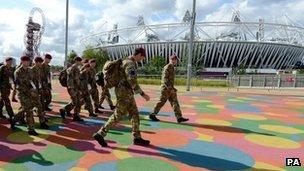 Military at the Olympic Park